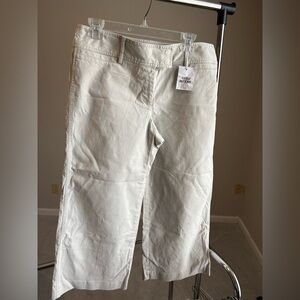 Cream Straight-Leg Pants